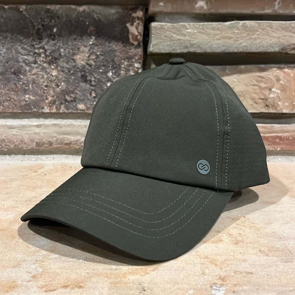 CALIA by Carrie Underwood Ponytail Hat Army Greey Sporty Cap NWT